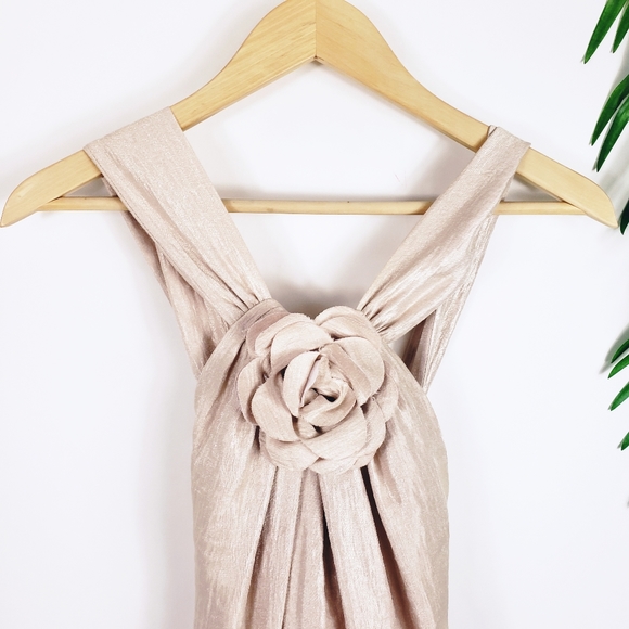 Alexia Admore Rose Shimmer Dress Blush Gold XS - Picture 2 of 8